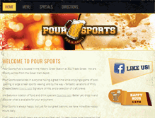 Tablet Screenshot of poursportspub.com